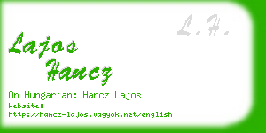 lajos hancz business card